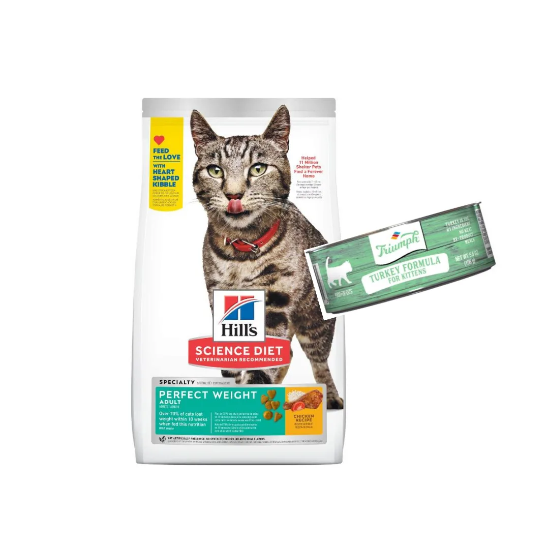 Hills Science Diet Gatos Perfect Weight 3Lb 1 Hills Perfect weight gato con premio