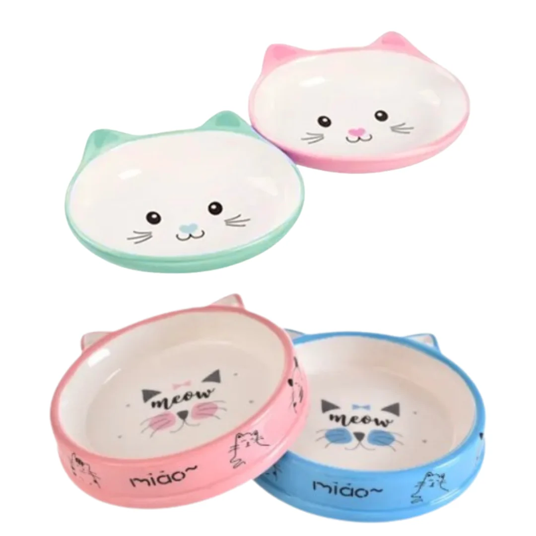 Plato Comedero en Cerámica Para Mascotas