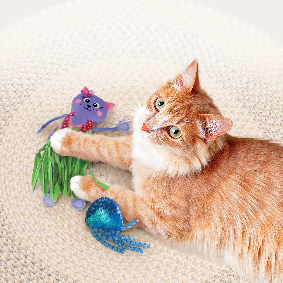 Juguetes KONG Gatos Tropics Hula x2 – Peluche con Catnip 3 Juguetes KONG Gatos Tropics Hula