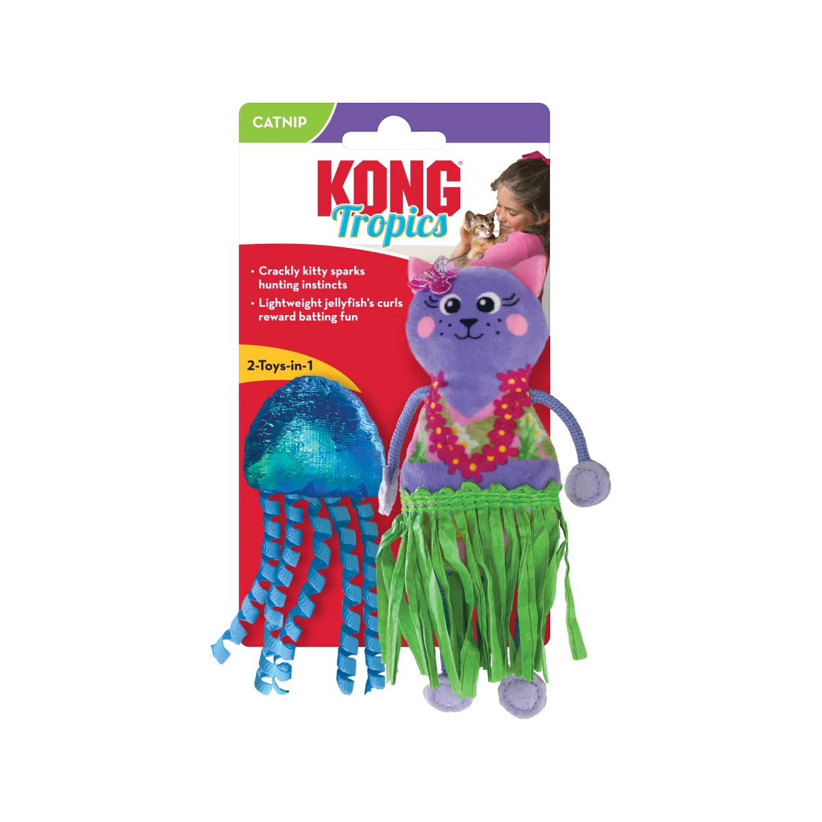 Juguetes KONG Gatos Tropics Hula x2 – Peluche con Catnip 1 Juguetes KONG Gatos Tropics Hula