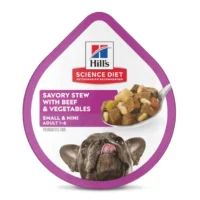 Comida Húmeda Premium para Razas Pequeñas – Hills Small Paws Estofado de Res & Verduras 99 g