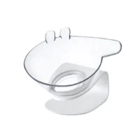 Comedero Elevado Antiestrés Pig – Ergonómico, Transparente y Antideslizante