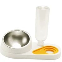 Comedero y Bebedero Galaxy para Mascotas – 2 en 1 con Cuenco de Acero Inoxidable y Dispensador Automático de Agua