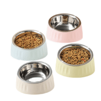 Comedero Inclinado Antideslizante para Mascotas – Acero Inoxidable y Diseño Ergonómico