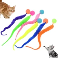 Pelota Saltarina con Cola para Gatos – Diversión Interactiva y Antiestrés
