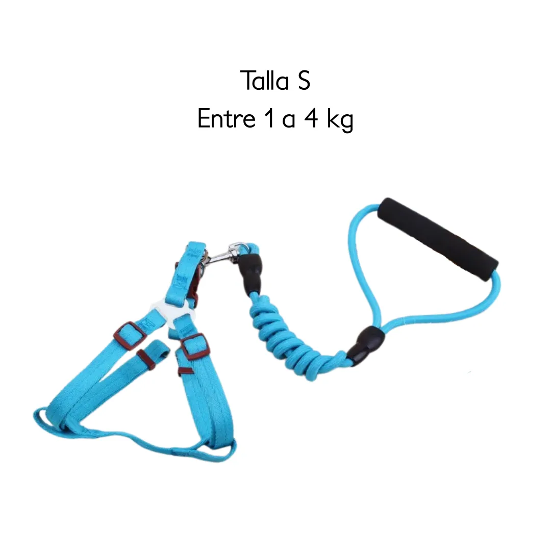 Traílla con Arnés Estilo Paracaídas para Perros Talla S – Control Seguro, Cómodo y Antitirones
