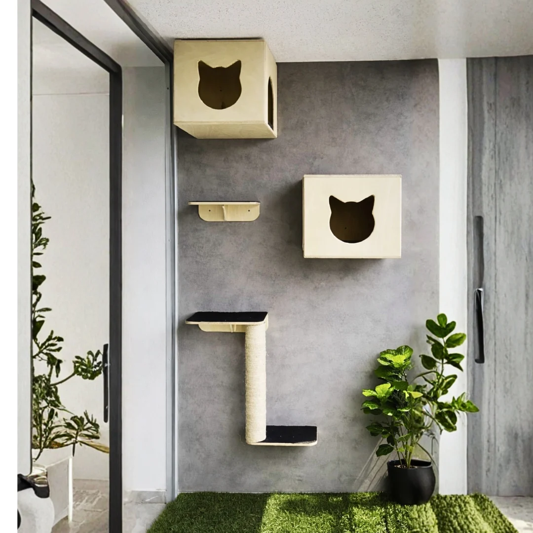 Gimnasio Pared - con casas para Gatos - Combo #14