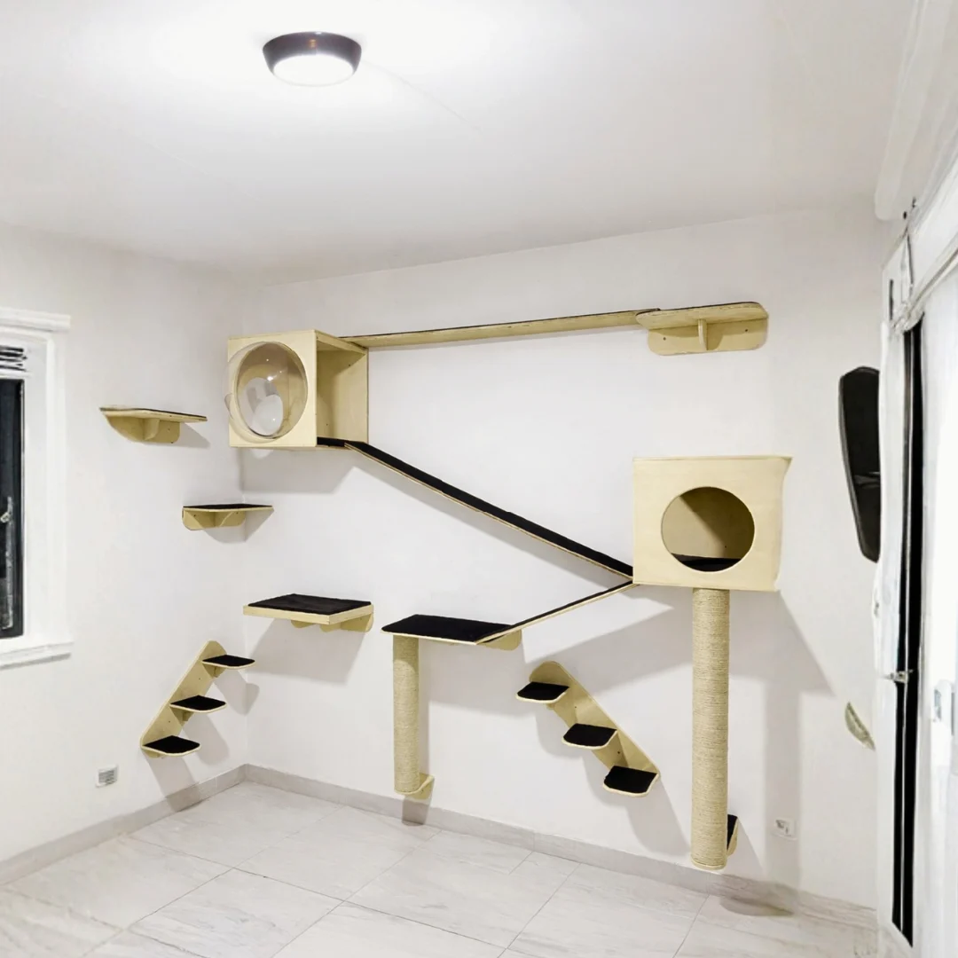 Gimnasio Pared - con Mueble Modular de Pared para Gatos - Combo #20