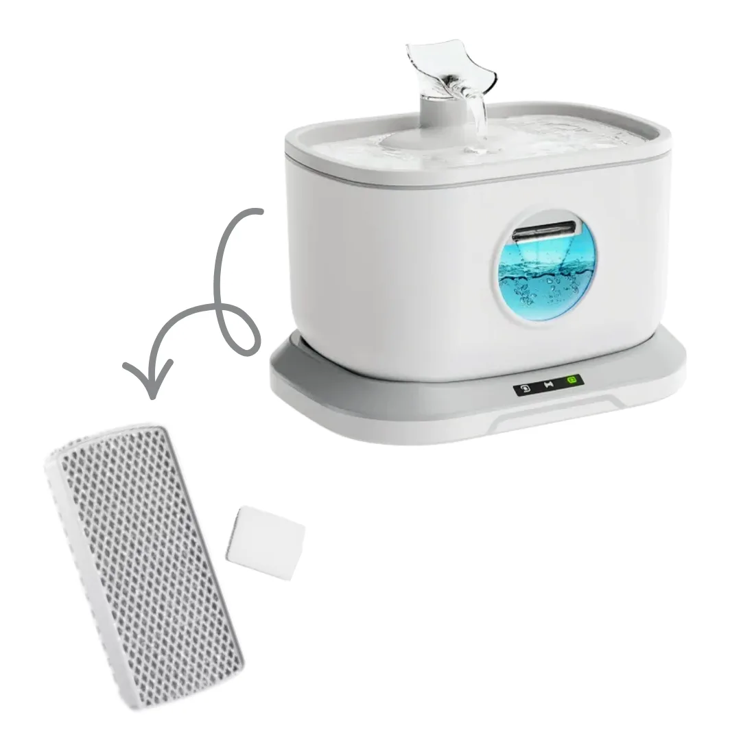 Repuesto Filtro Para Fuente De Agua Mascotas Base Inalámbrica 2.6 Litros