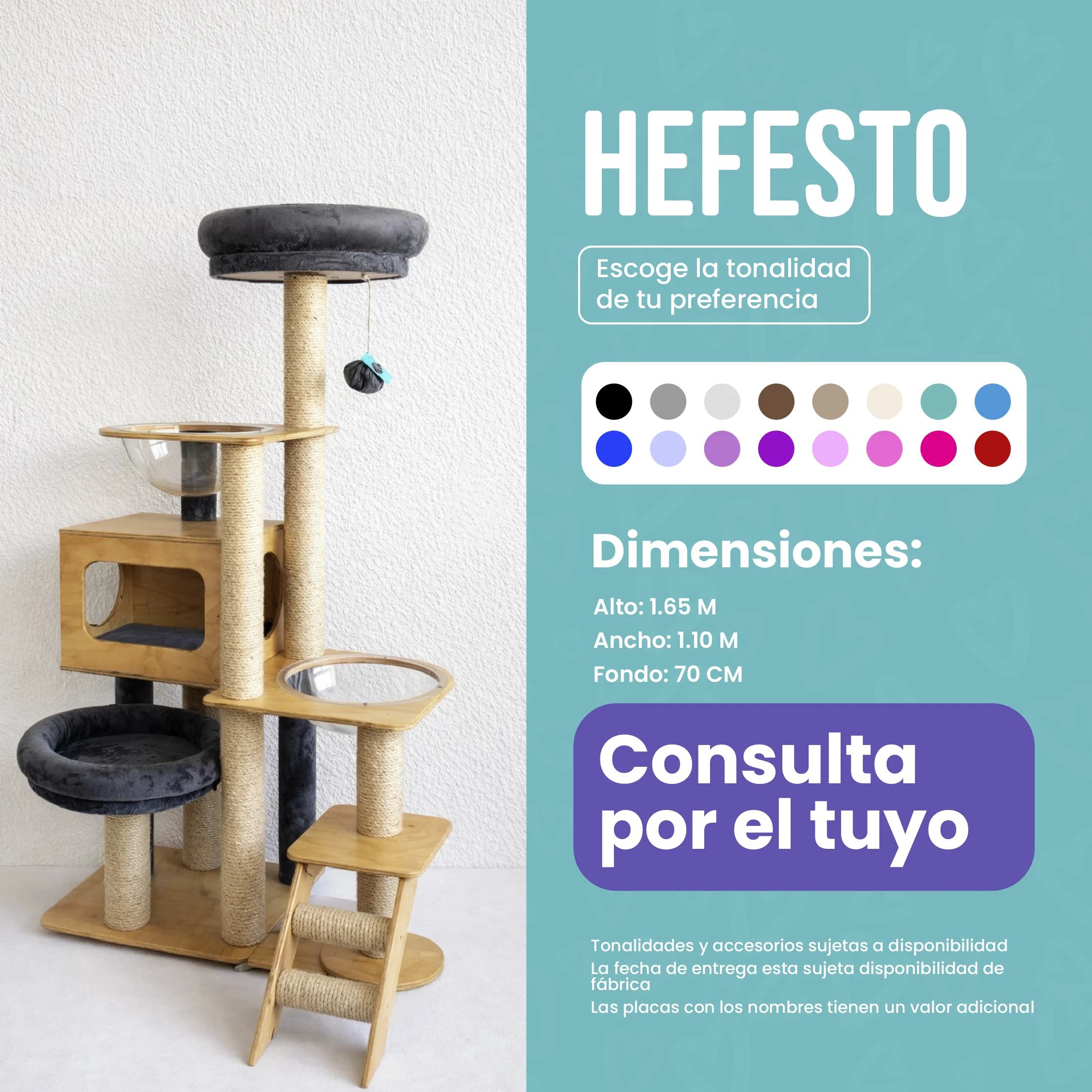 Rascador Hefesto para Gatos  — Diseño Premium, Diversión Total