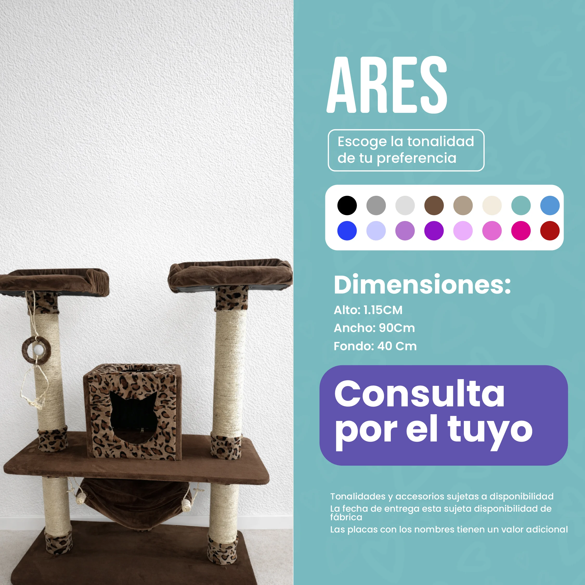 Rascador Ares para Gatos  — Compacto, Resistente y Perfecto para el Cuidado de Uñas