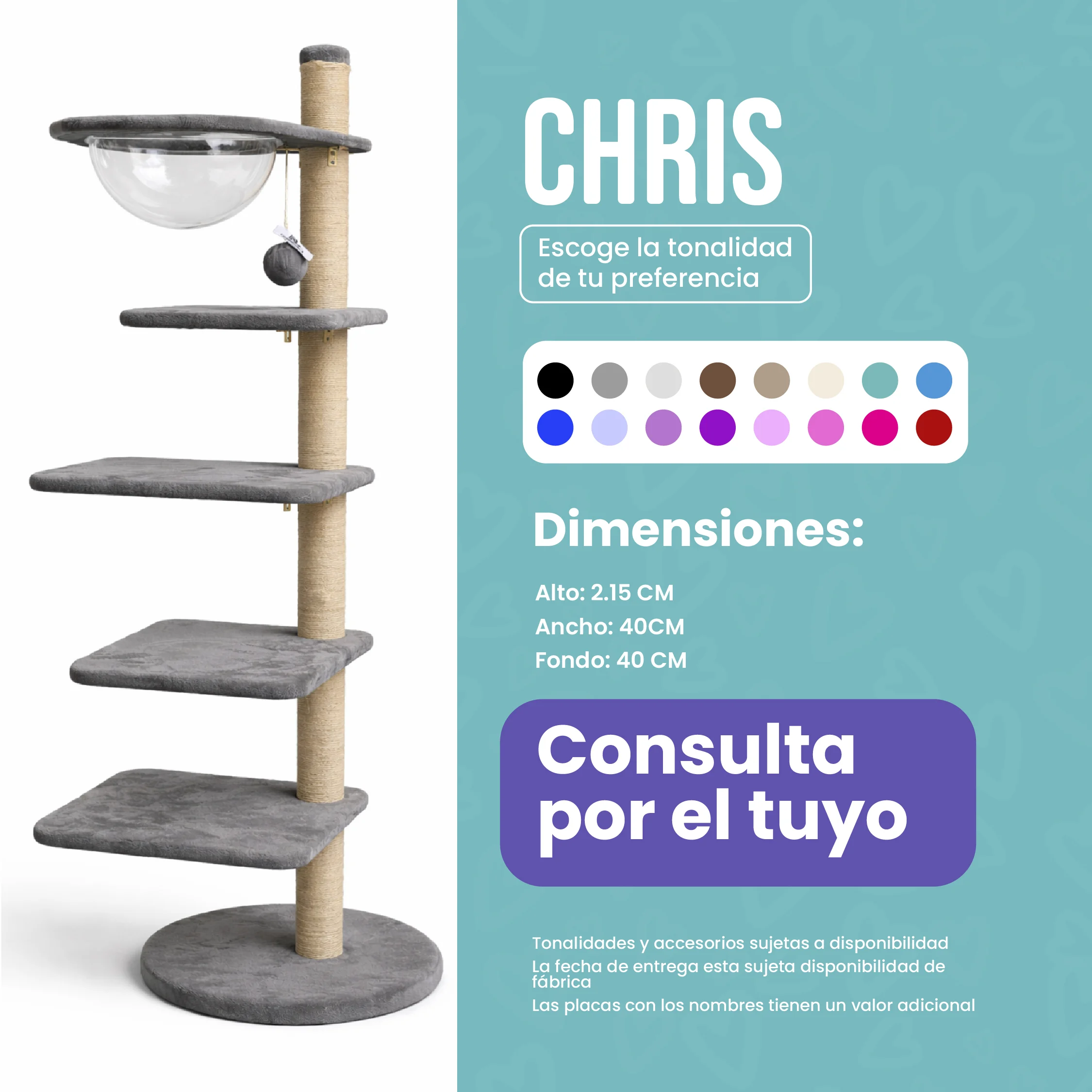 Rascador Chris para Gatos  — Resistente, Compacto y Perfecto para Liberar Estrés
