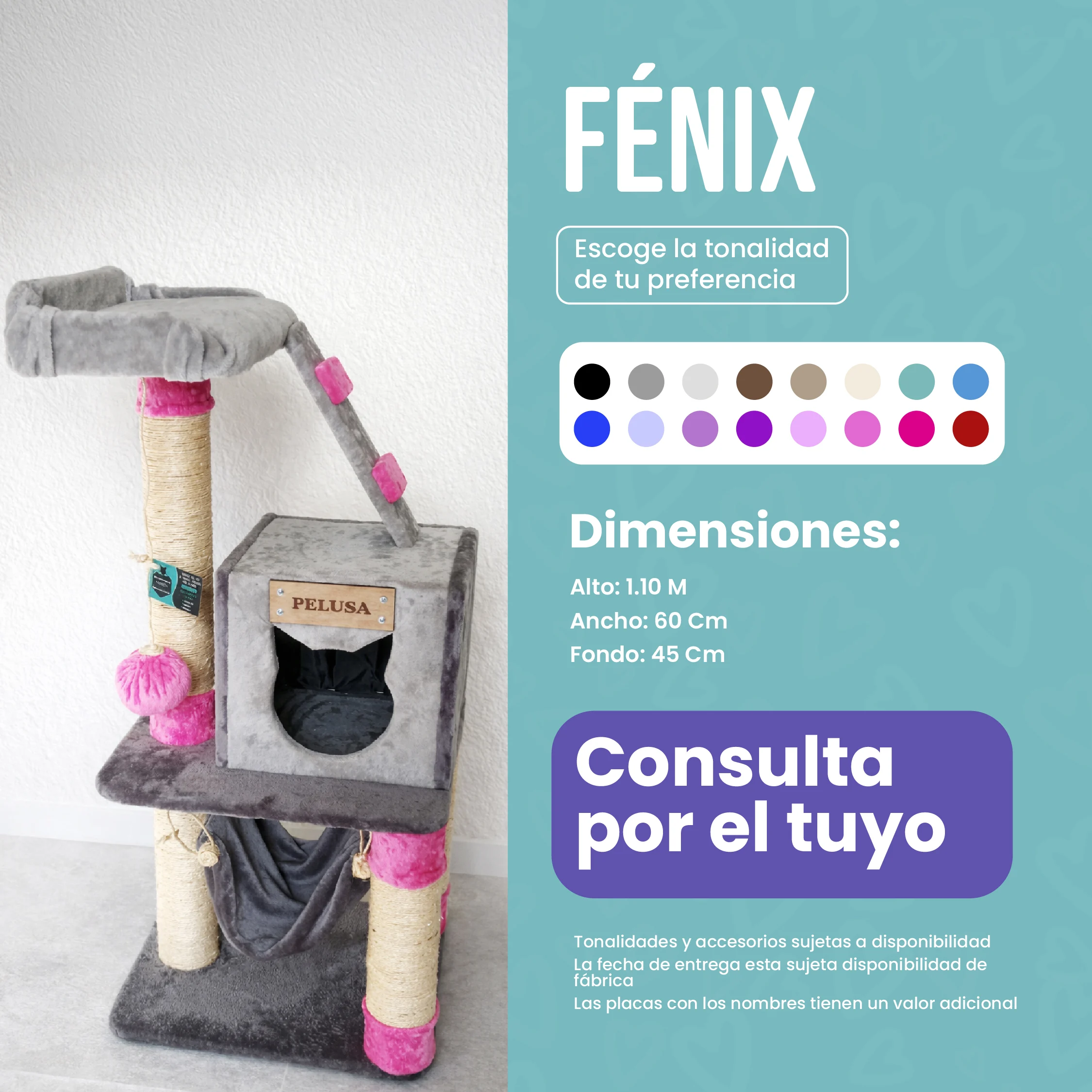 Rascador Fénix para Gatos  — Compacto, Divertido y Multinivel