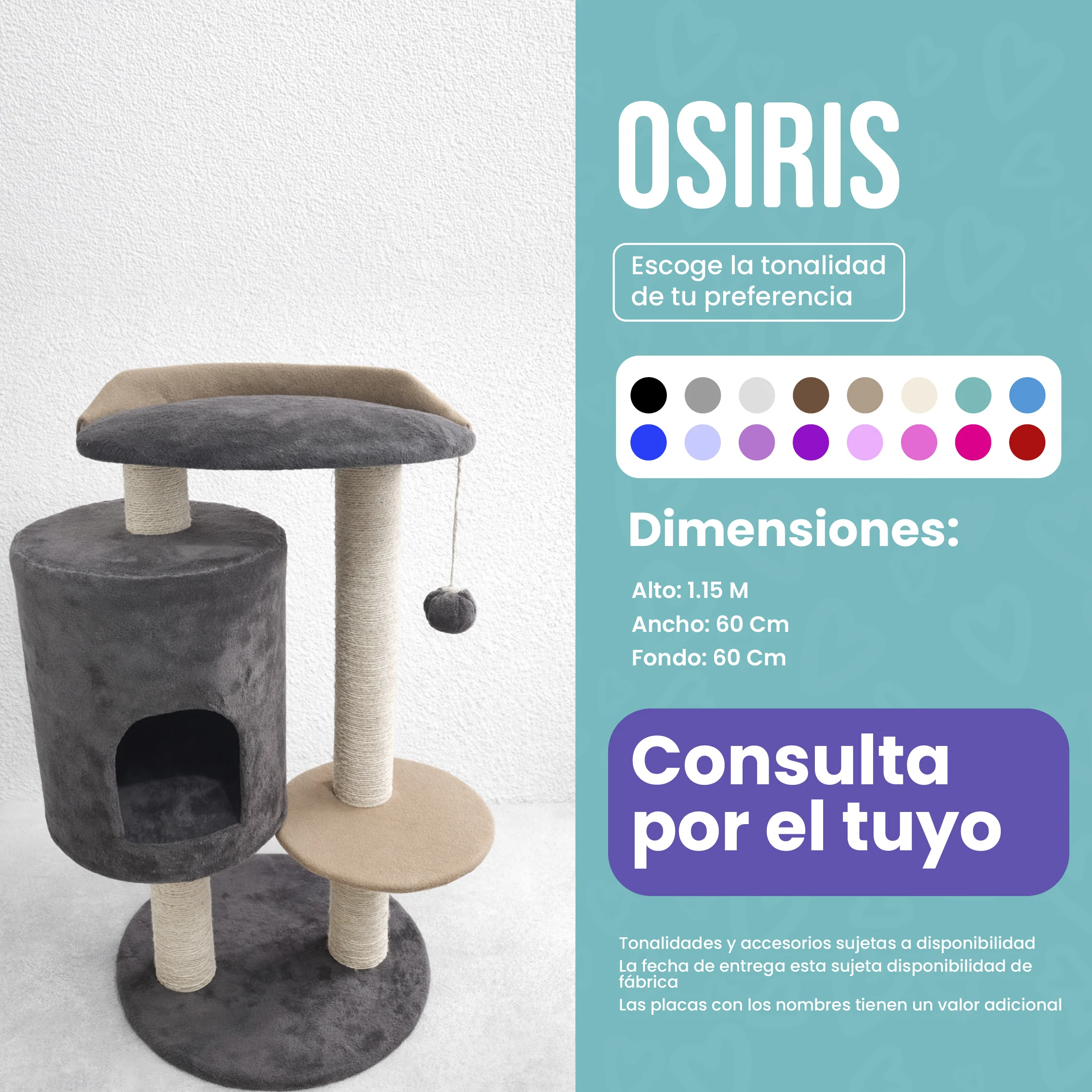 Rascador Osiris para Gatos  — Elegante, Funcional y Confortable