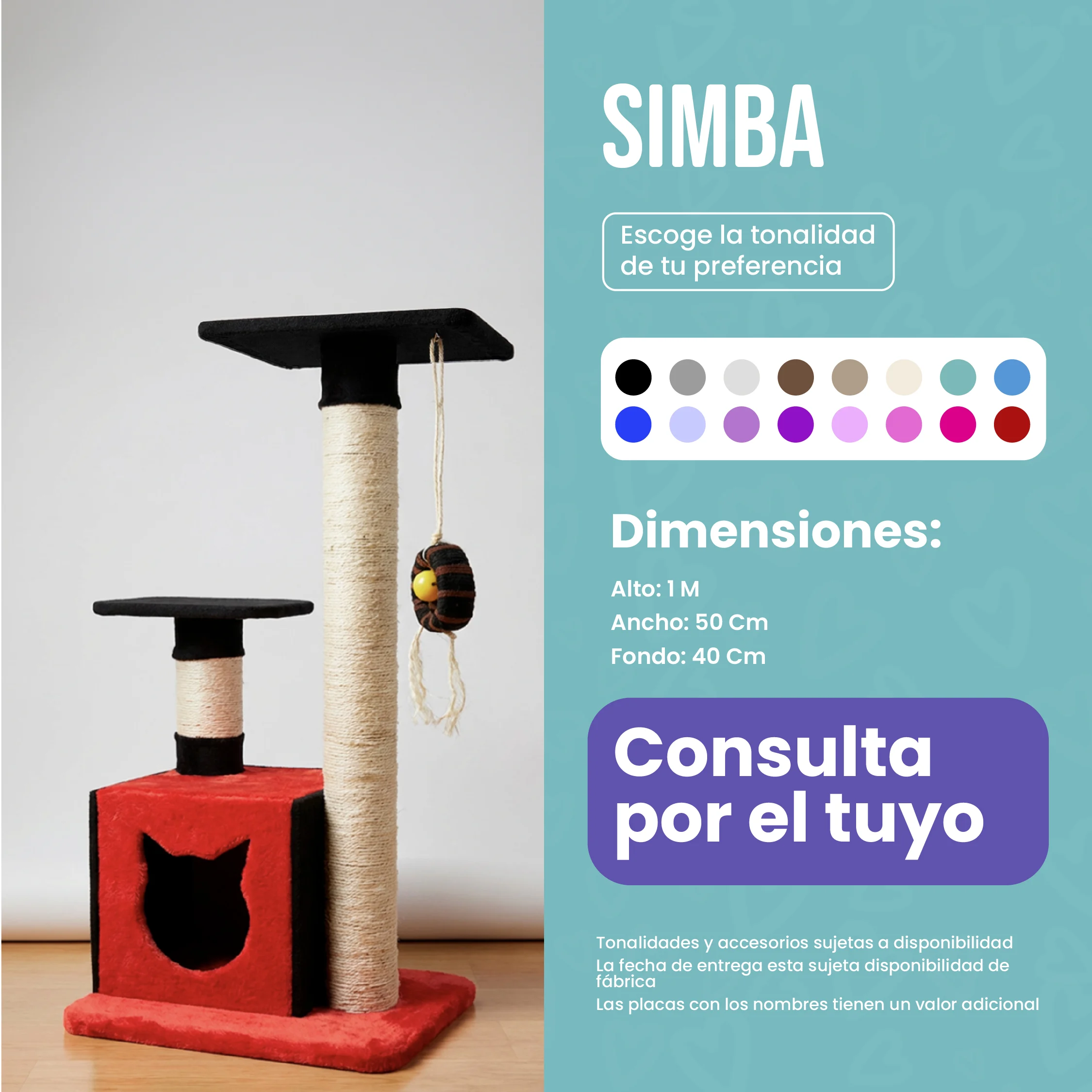 Rascador Simba para Gatos  — Compacto, Moderno y Funcional