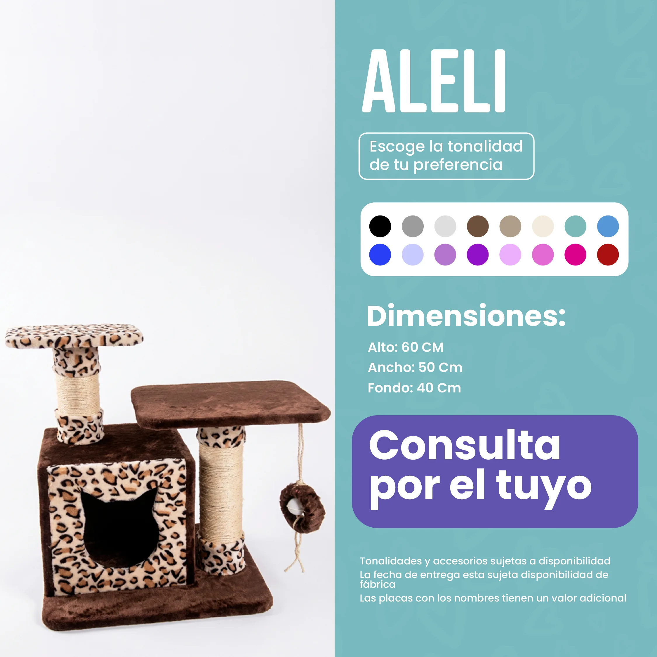 Rascador Aleli para Gatos  — Compacto, Divertido y Funcional