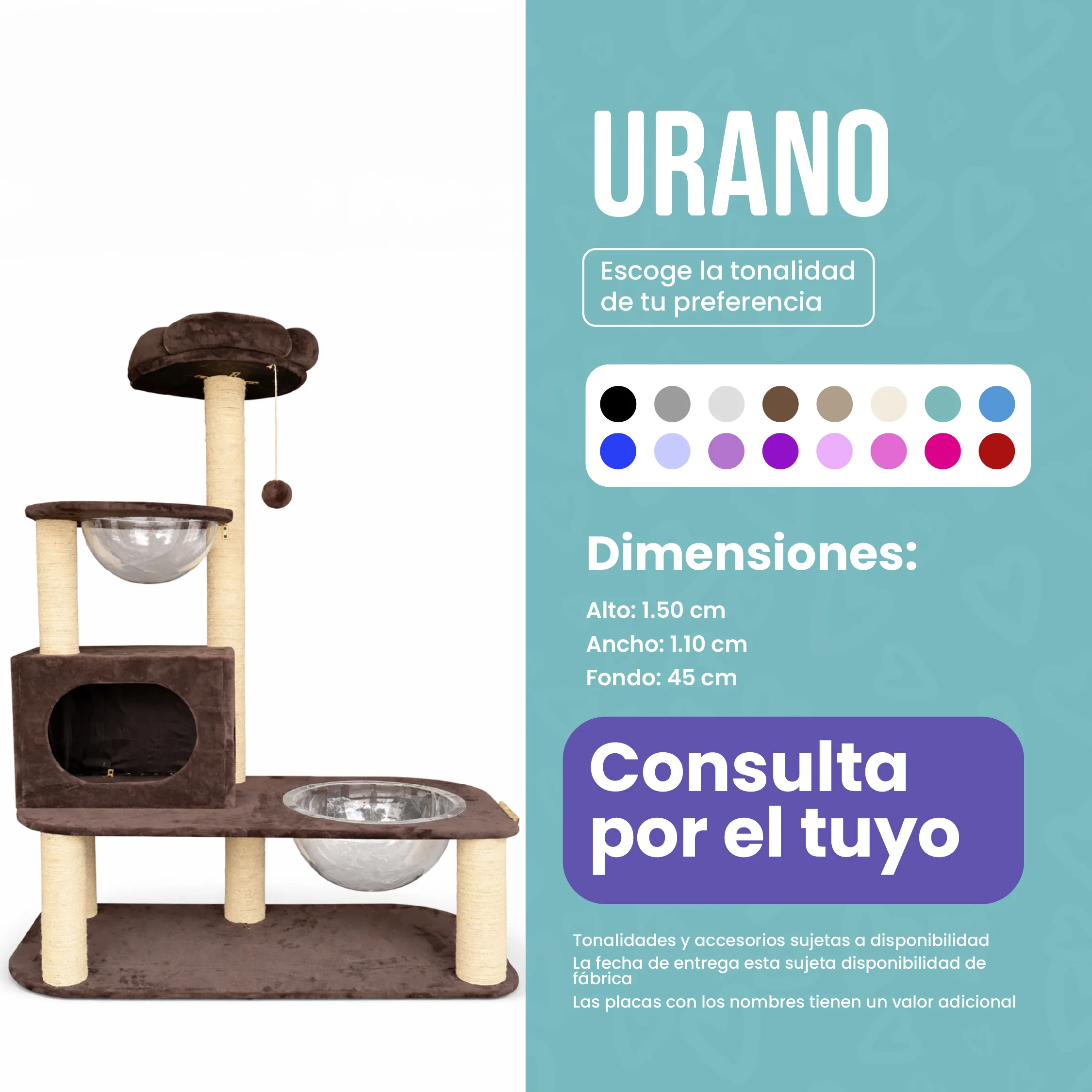 Rascador Urano para Gatos  — Moderno, Interactivo y con Máxima Comodidad