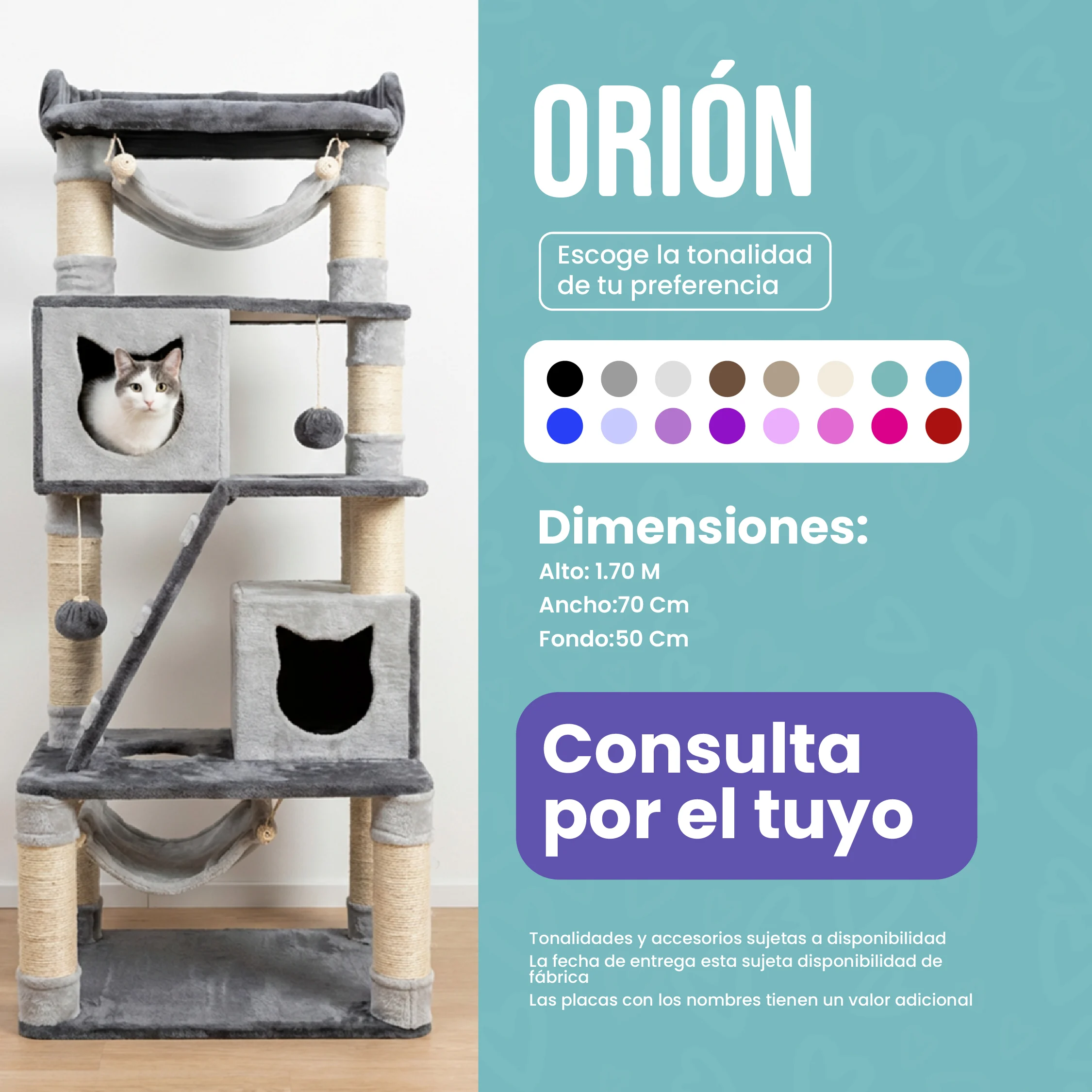 Rascador Orion para Gatos  — Juego, Descanso y Antiestrés en un Solo Lugar