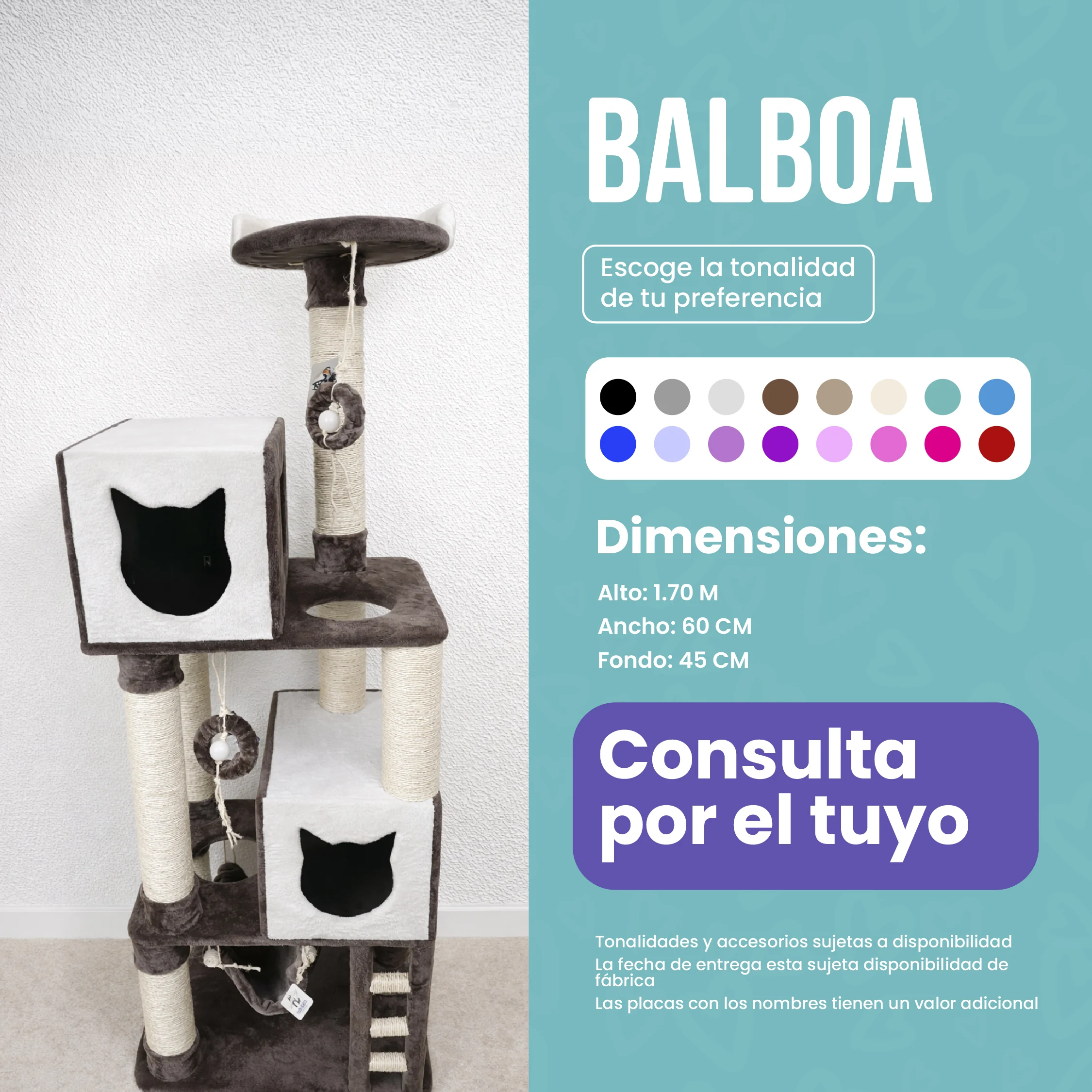 Rascador Balboa para Gatos  — Diversión, Descanso y Uñas Saludables en Casa