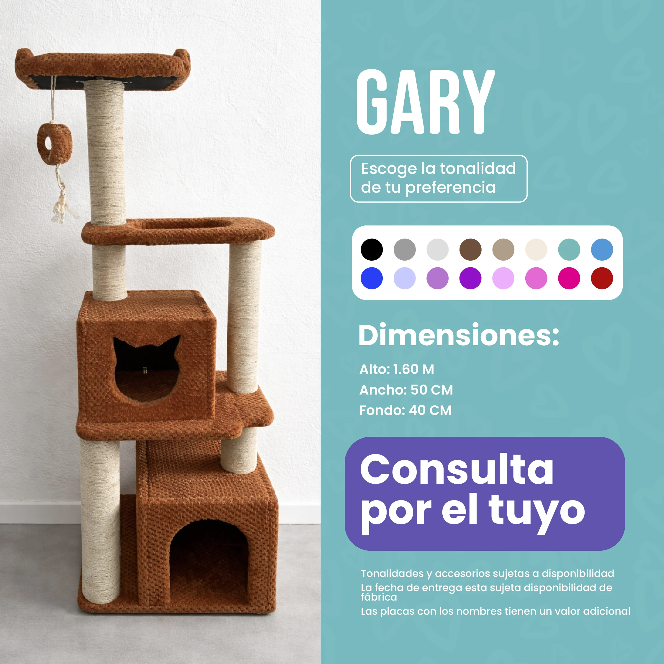 Rascador Gary para Gatos  — Compacto, Funcional y Súper Acogedor