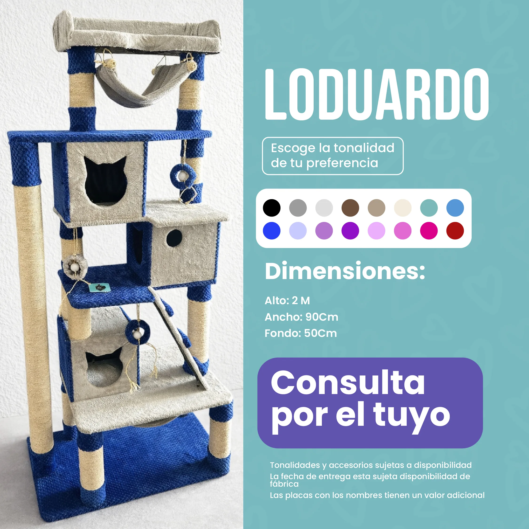 Rascador Loduardo para Gatos  — Juego, Descanso y Antiestrés en Casa
