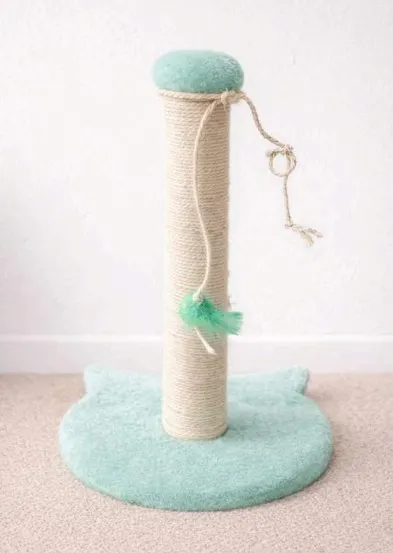 Rascador de Piso Mishi para Gatos  — Diseño lindo, Compacto y Funcional