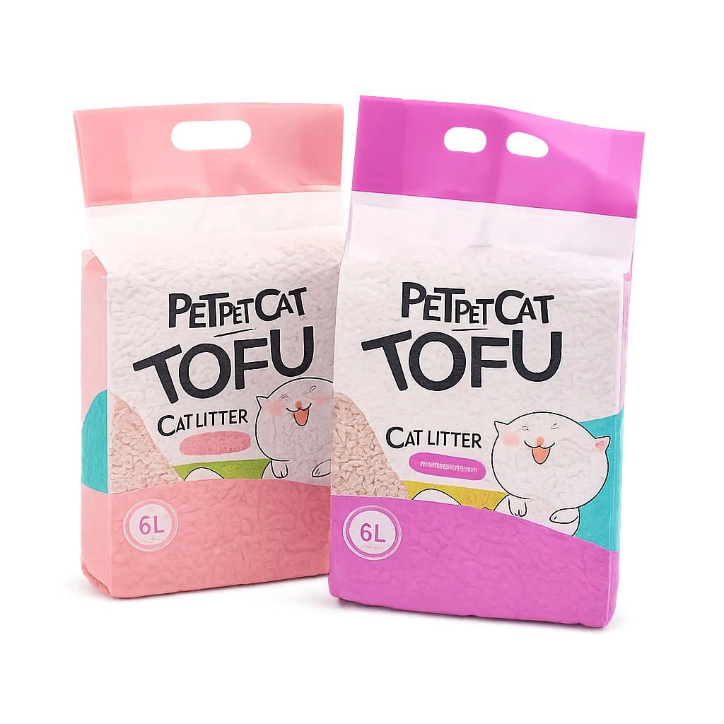 Arena para Gato PetPetCat Tofu 6 lb (2.5 kg) - Biodegradable, Sin Polvo y Máximo Control de Olores