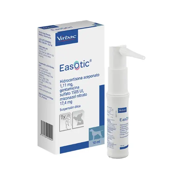EasOtic Suspensión Ótica 10 ml — Tratamiento Integral para Otitis en Perros