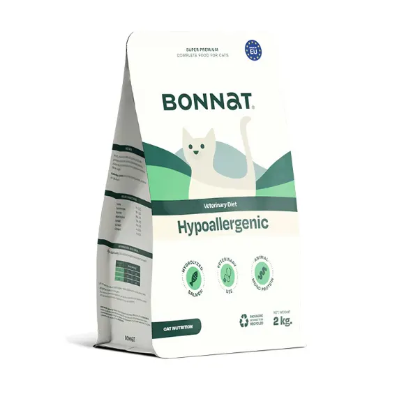 Alimento Gatos Bonnat Veterinary Diet Hypoallergenic 2 kg — Control de Alergias