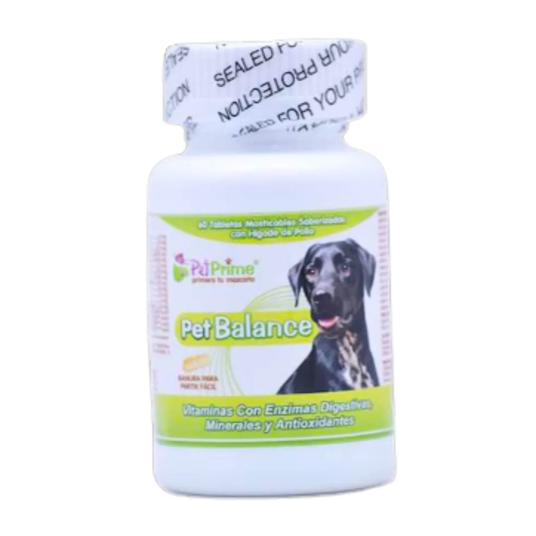 Suplemento Multivitamínico para Perros Pet Balance x 60 tabletas — Vitaminas para Energía y Defensas