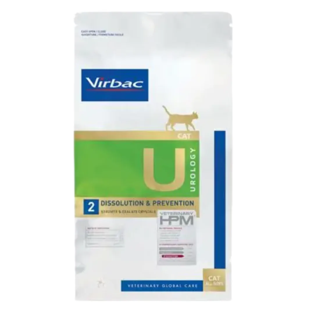 Alimento Virbac HPM Urology U2 para gatos 1,5 kg — Disolución y Prevención de Estruvita