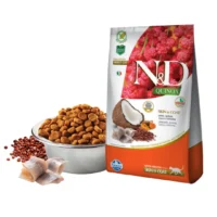N&D Quinoa Feline Adult Skin & Coat — Pescado para Gatos con Piel Sensible