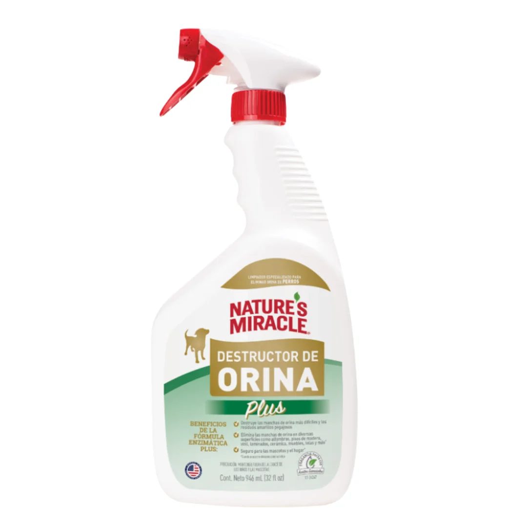 Natures Miracle Destructor de Orina para Perros 32 oz — Elimina Manchas y Olores